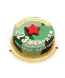 Торт на 23 февраля №7