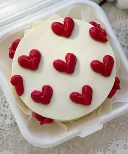 Бенто торт с сердцами